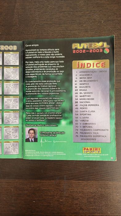 Cromo original Cristiano Ronaldo + Caderneta Panini 2002/2003.