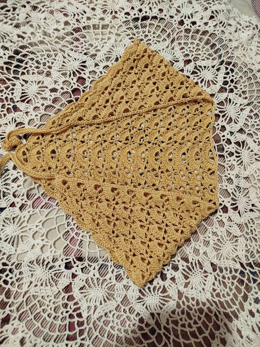 Косынка на голову вязаная женская