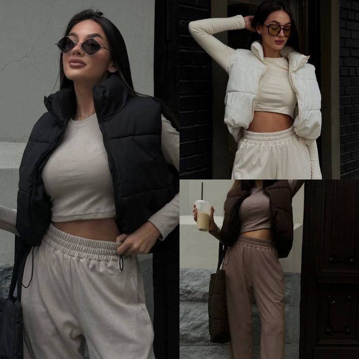 Жіноча жилетка укорочена