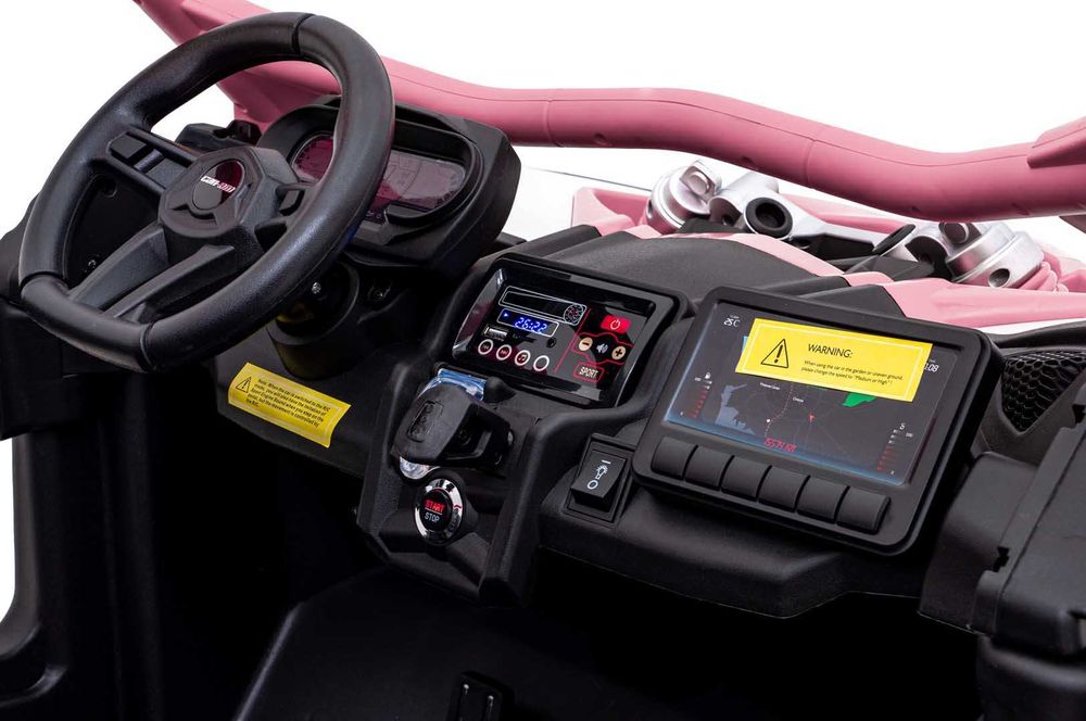 Pojazd Buggy Maverick Turbo RR Różowy 4x4 200W 24V 14Ah na akumulator