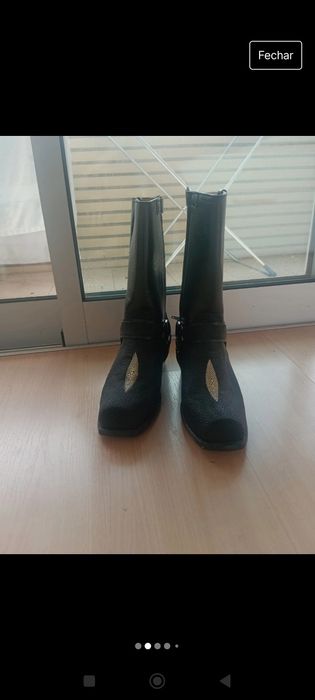 Botas de couro de arraia legítimo