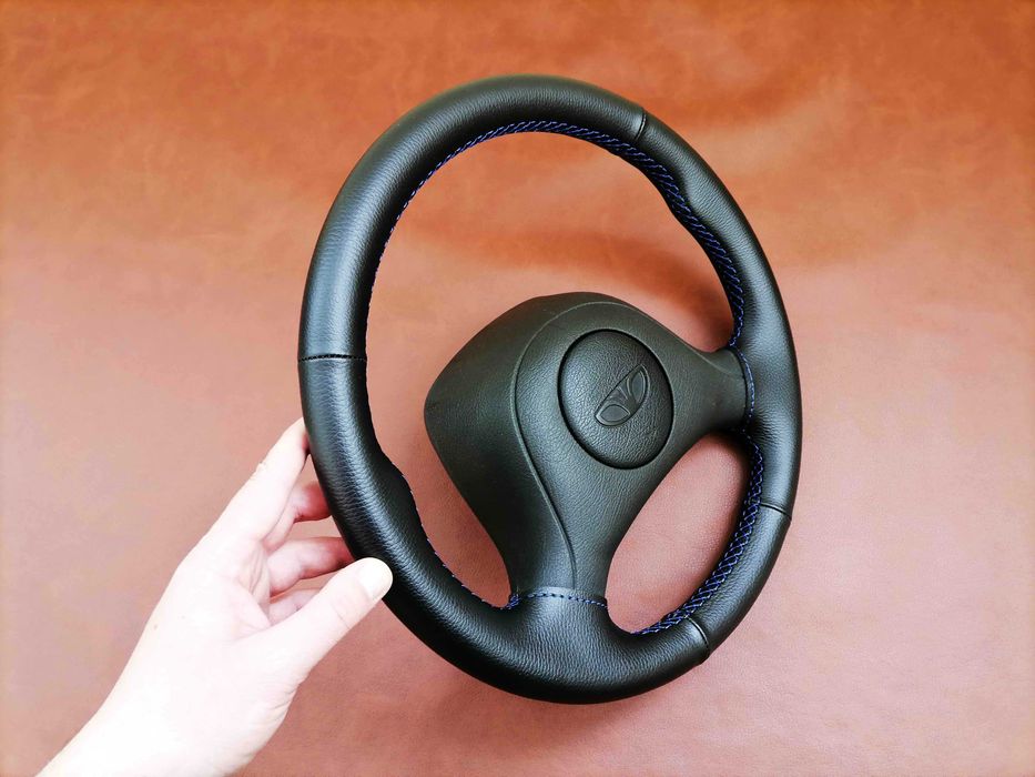 Оплетка чехол на двух cпицевый руль ланос, сенс, Lanos, Sens: 300 грн ...