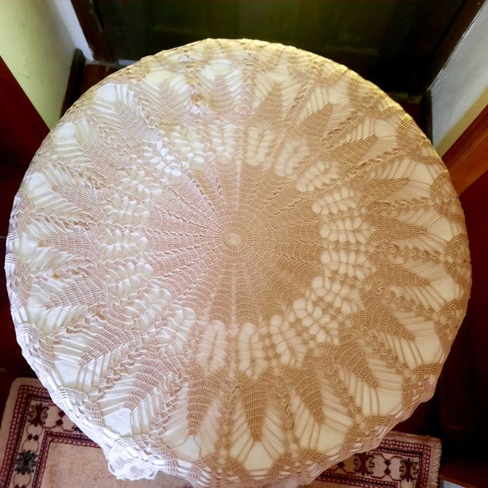 Toalhinha de crochê "Mosaico de Flores" - de algodão  feita à mão