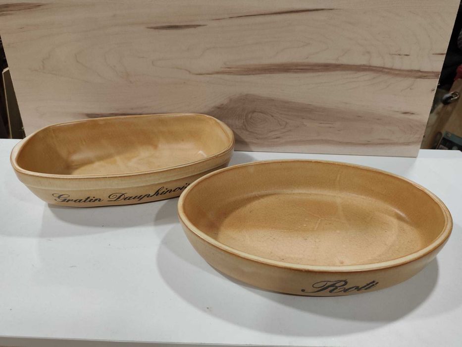 2 travessas em barro para altas temperaturas