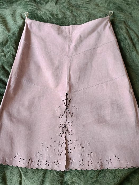 Юбка замшевая трапеция