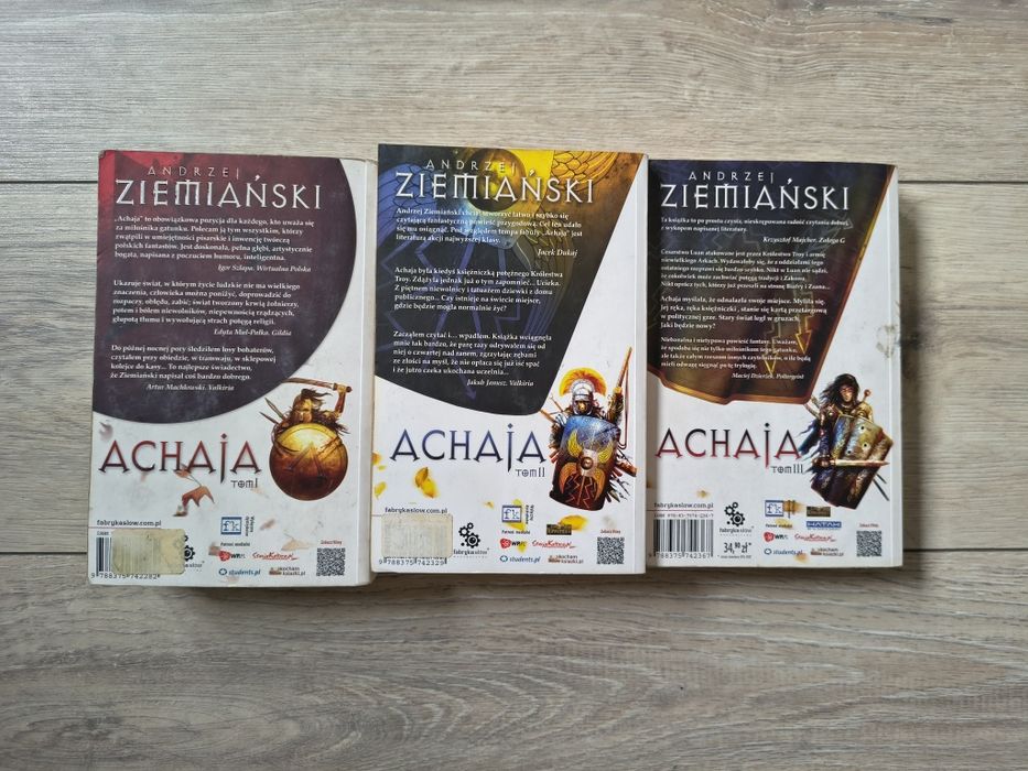 Trylogia Achaja Andrzej Ziemiański 3 tomy