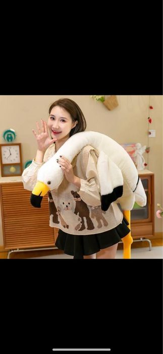 Іграшка подушка фламінго