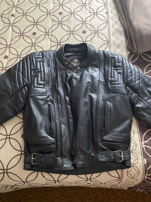Casaco de Mota Wildcat em Pele Genuína – Vintage – Tamanho 54 / XL