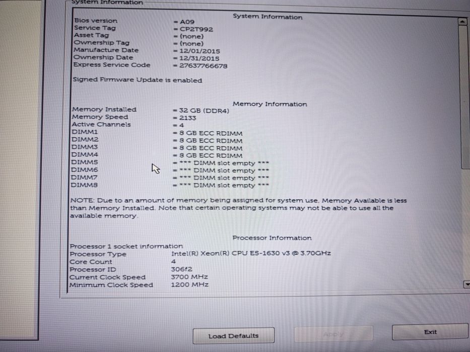 PC Dell Precision Tower 5810 CAD CAM E5-1630V3 DDR4 32GB NVIDIA K4200