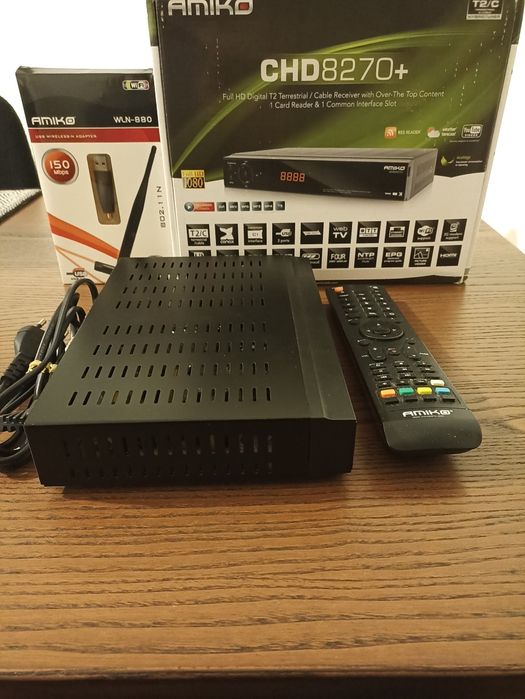 Box Amiko CHD8270+ 100% funcional com Pen Wi-fi gratuita64284293128194123