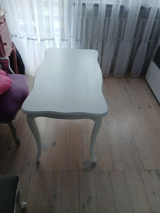 Ława biała nogi Ludwik