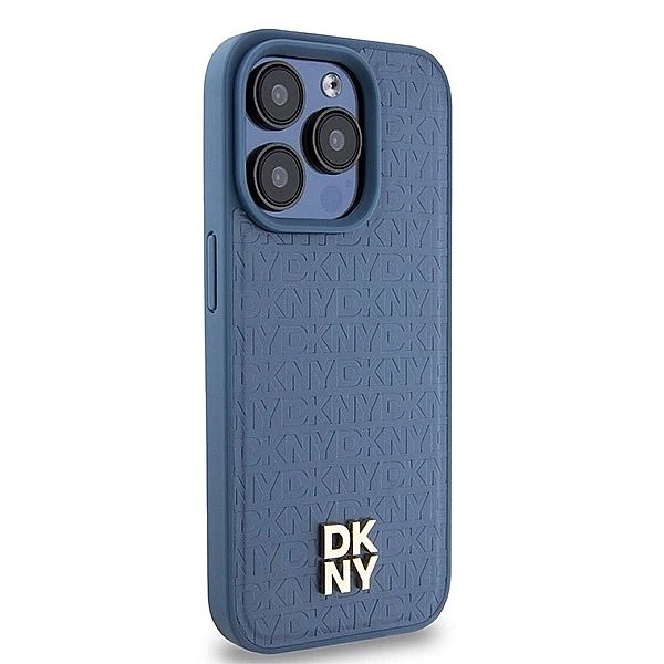 Etui DKNY Leather Monogram Pattern Metal Logo MagSafe na iPhone 15 Pro