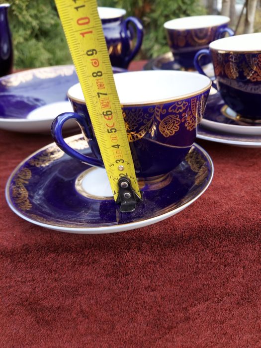 Servis  kawowy Lomonosov kobalt 6 osob