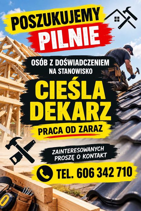 Poszukiwany cieśla/dekarz
