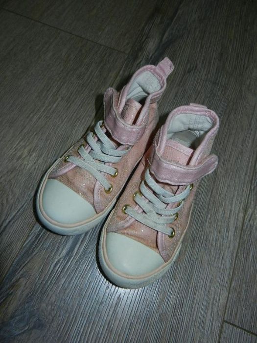 Розовые детские кеды на девочку 24 размер, 15 см