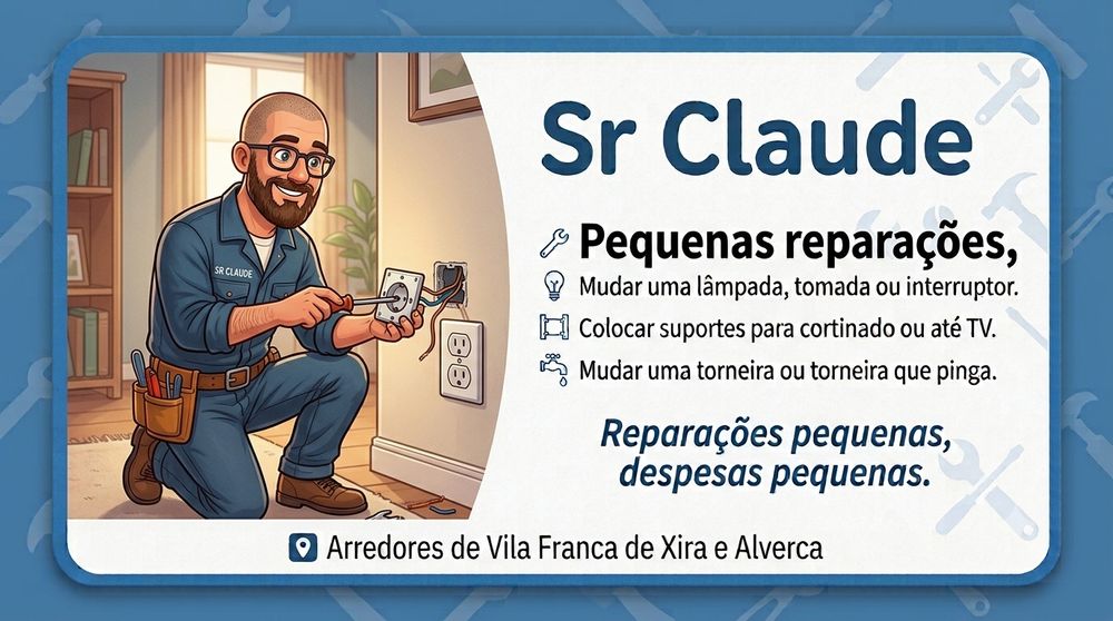 Faço pequenas reparações  > mudar lâmpadas, interruptores e  torneiras, e outros.