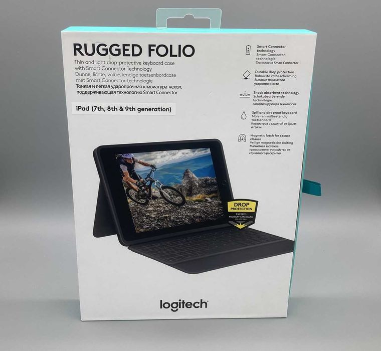 Чохол-клавіатура для Ipad 7, 8, 9-го покоління Logitech Rugged Folio – Захист і зручність для iPad!