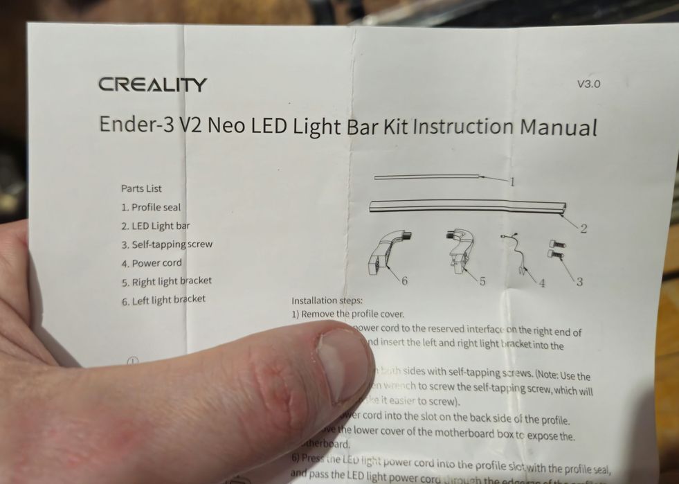 Светодиодная лампа CREALITY для принтеров Ender -3, 3V2 Neo, 3Pro, 3S
