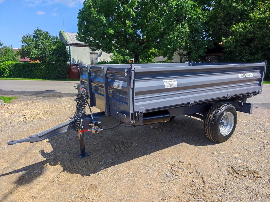 przyczepa rolnicza 3t wywrotka / euro-masz /nadstawy/ jednoosiowa