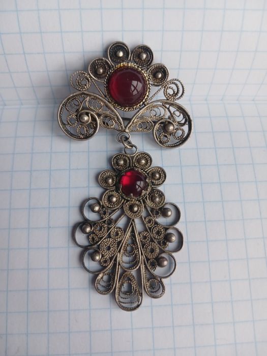 Гарна брошка скань, мельхіорова