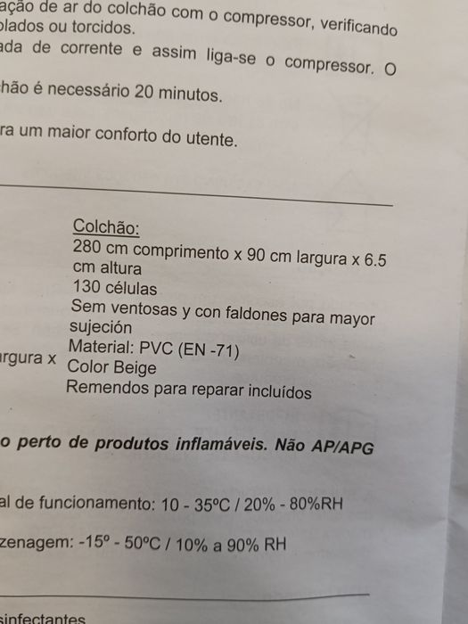 Colchão anti escaras novo