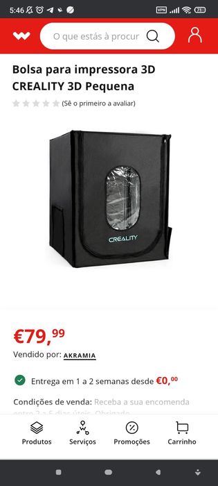 Capa creality nova para impressora 3D