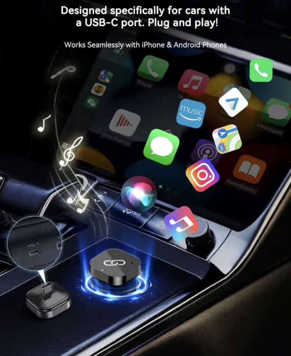 Bezprzewodowy Adapter CarPlay  i CarPlay USB  C