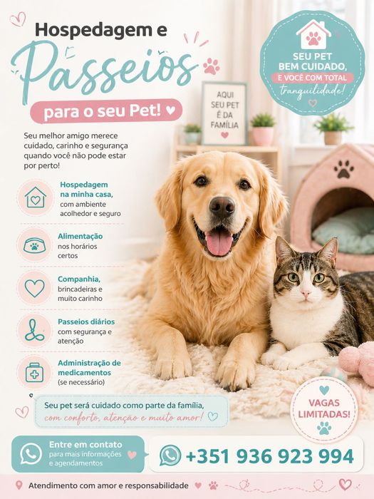 Pet sitting / Serviço de hospedagem para cães e gatos