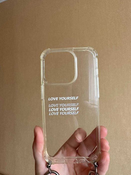 Прозорий чохол для телефона з бусинами тренд на Apple iPhone 14 Pro