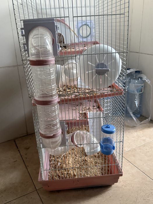 Gaiola grande para hamster/roedores – completa com acessórios