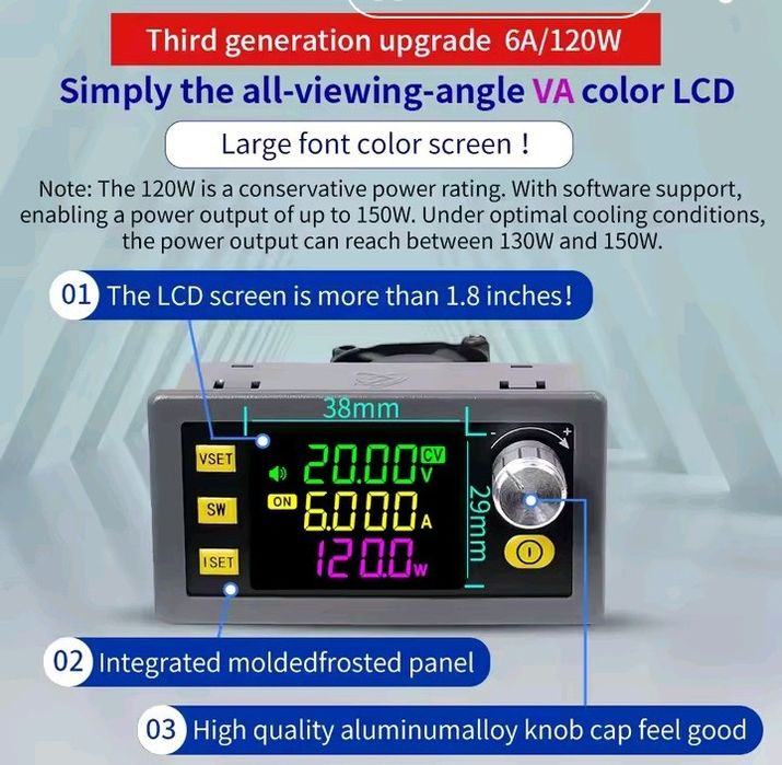SC-120 DC Лабораторный источник питания  0-36в  6а.