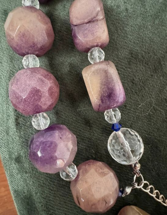 Colar ametista e cristal