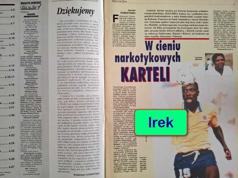 Miesięcznik "Piłka Nożna - plus" - rocznik 1994