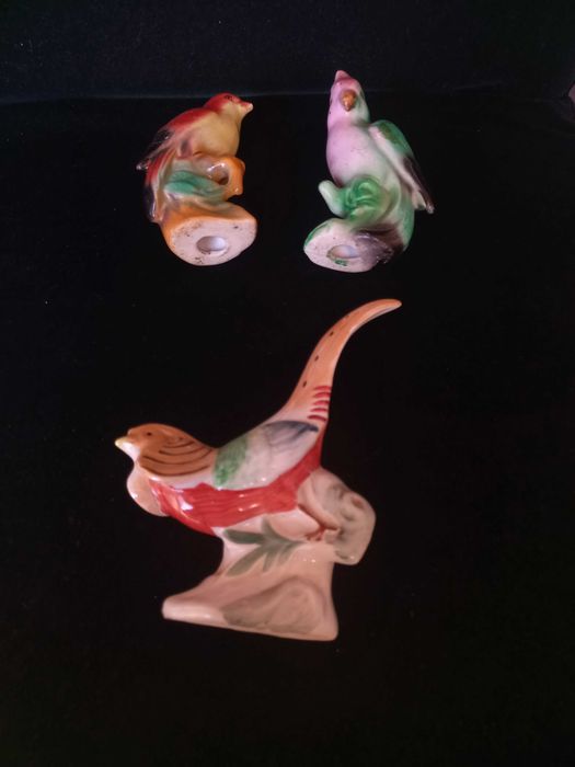 3 miniaturas de Porcelana  - Passaros