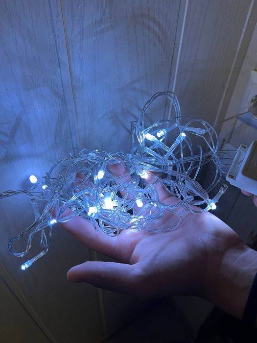 Гірлянда біла для будинку та ялинки