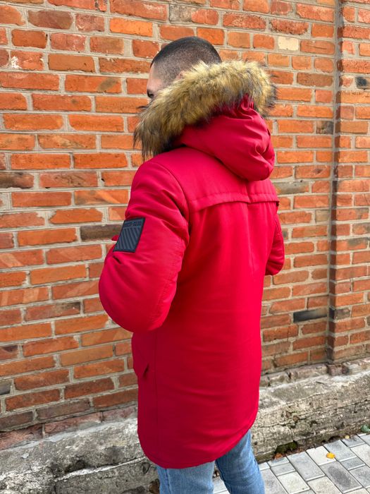 Парка зимняя Multi Club красного цвета теплая куртка мужская