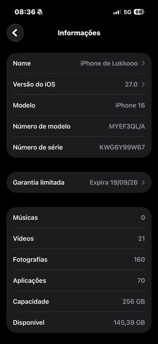Iphone 16 256gb branco