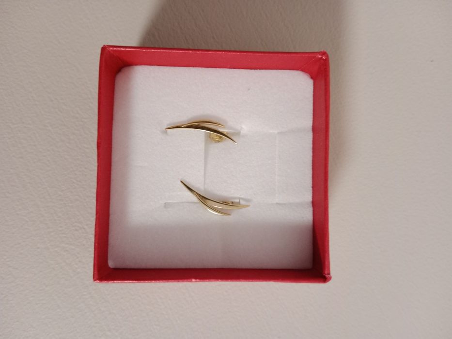 Kolczyki srebrne pozlacane yes