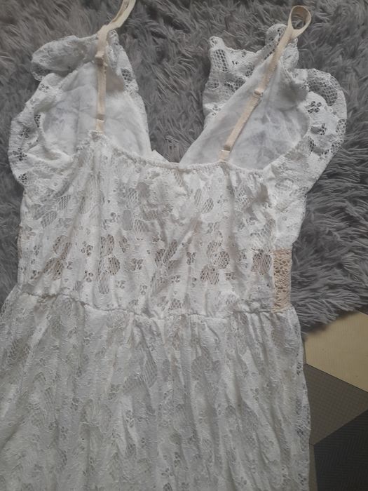 kombinezon koronkowy krótkie spodenki narzutka boho  roz uni