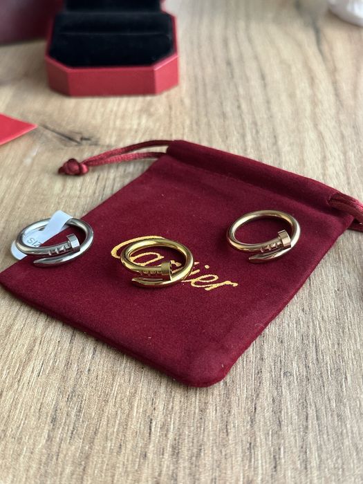 Кільце (каблучка) в стилі cartier Juste un Clou без каміння  в пакуванні  , як на фото