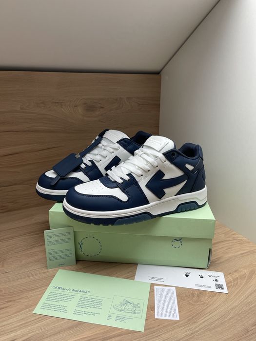 Кросівки Off-White / Out Of Office / оф вайт white/blue