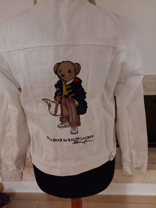 Kurtka jeansowa z misiem