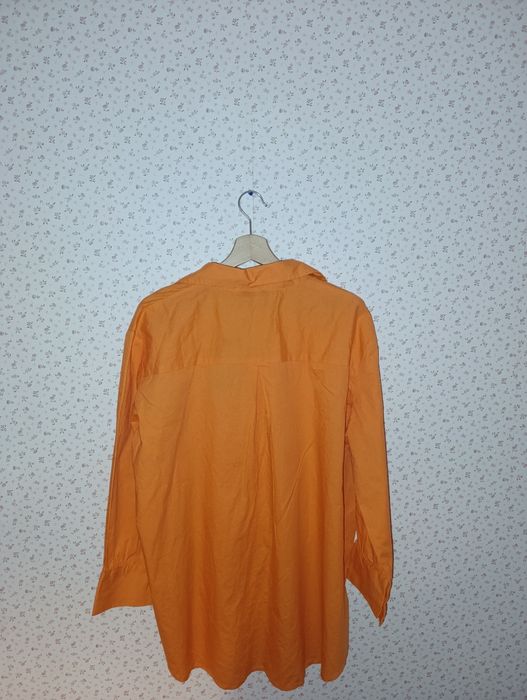 Koszula 42 I saw it first pomarańczowa oversize bawełna bawełniana blu