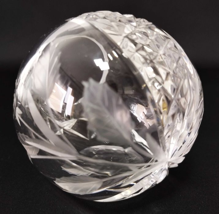 Kula Kryształ PRL puzderko bomboniera bombonierka