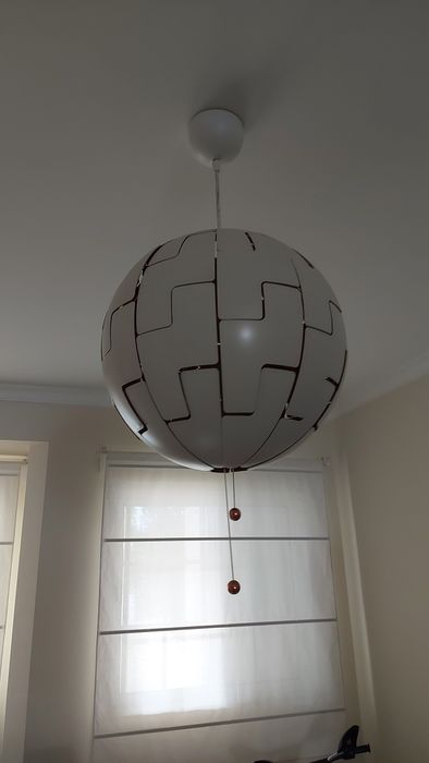 Candeeiro branco/cobre