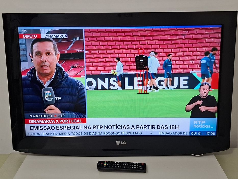 Televisão LCD Marca LG, ecrã grande de 32  Polegadas,  Modelo  32LD320-ZA , Inclui cabo de ligação e Comando Original  LG