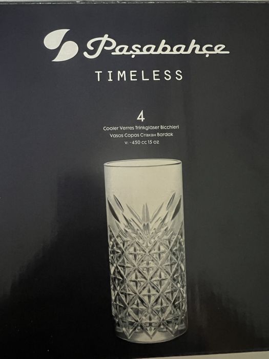 3 caixas de Conjunto 4 copos Pasabahçe Timeless – novos
