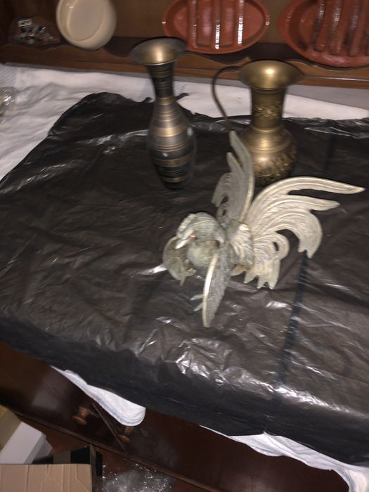 Rooster and Two Other Antique Pieces