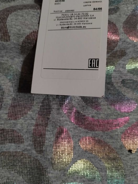 Nowa od 5-10-15 czapka rozmiar 54/56