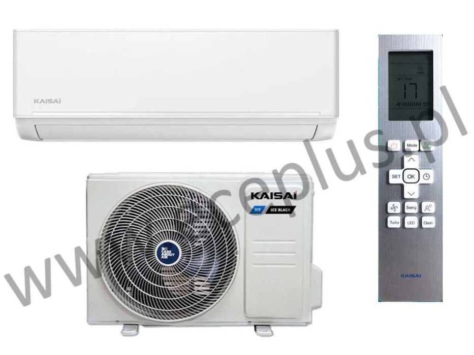 Klimatyzator Ścienny Kaisai ICE Wi-Fi 3,5kW Grzanie Wydajny KLW12 Klimatyzacja do domu, grzałka